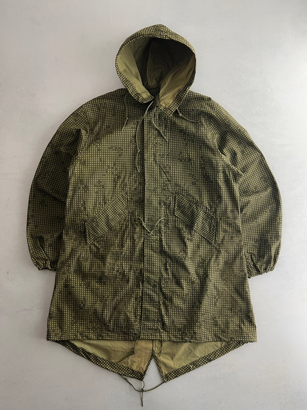 Night Camo Hooded Military Parker [L]