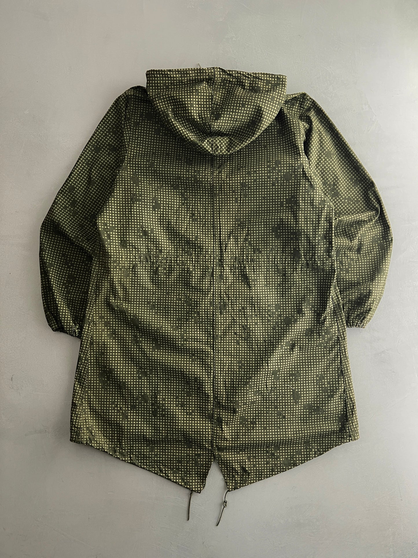 Night Camo Hooded Military Parker [L]