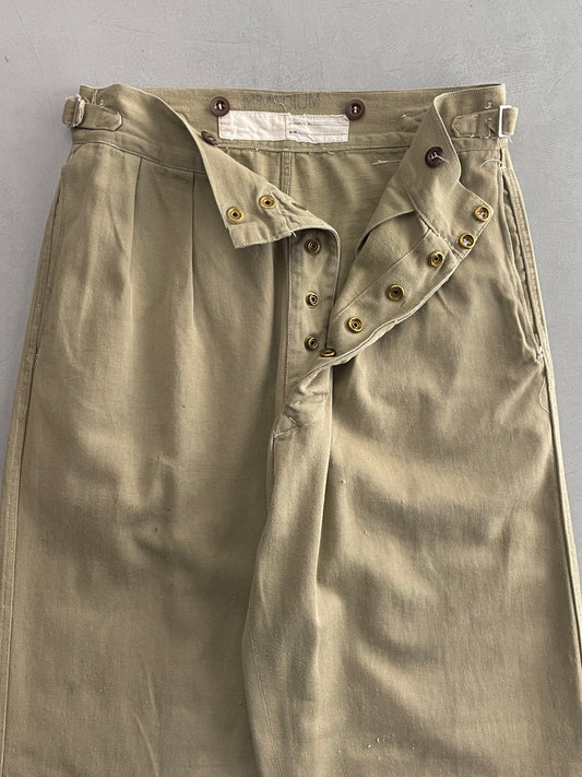 50's Aus Military Press Stud Pants [30"]