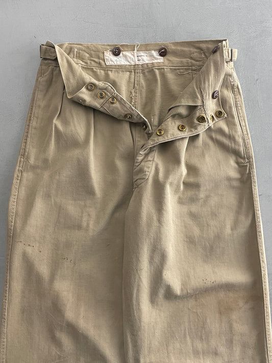 50's Aus Military Press Stud Pants [30"]