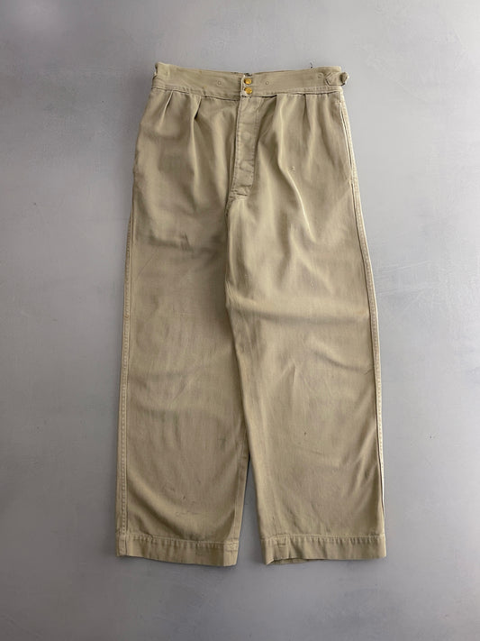 50's Aus Military Press Stud Pants [30"]