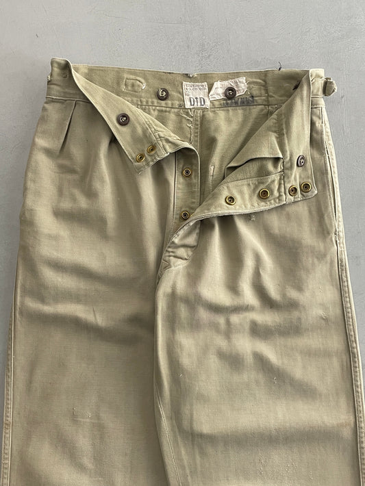 50's Aus Military Press Stud Pants [30"]