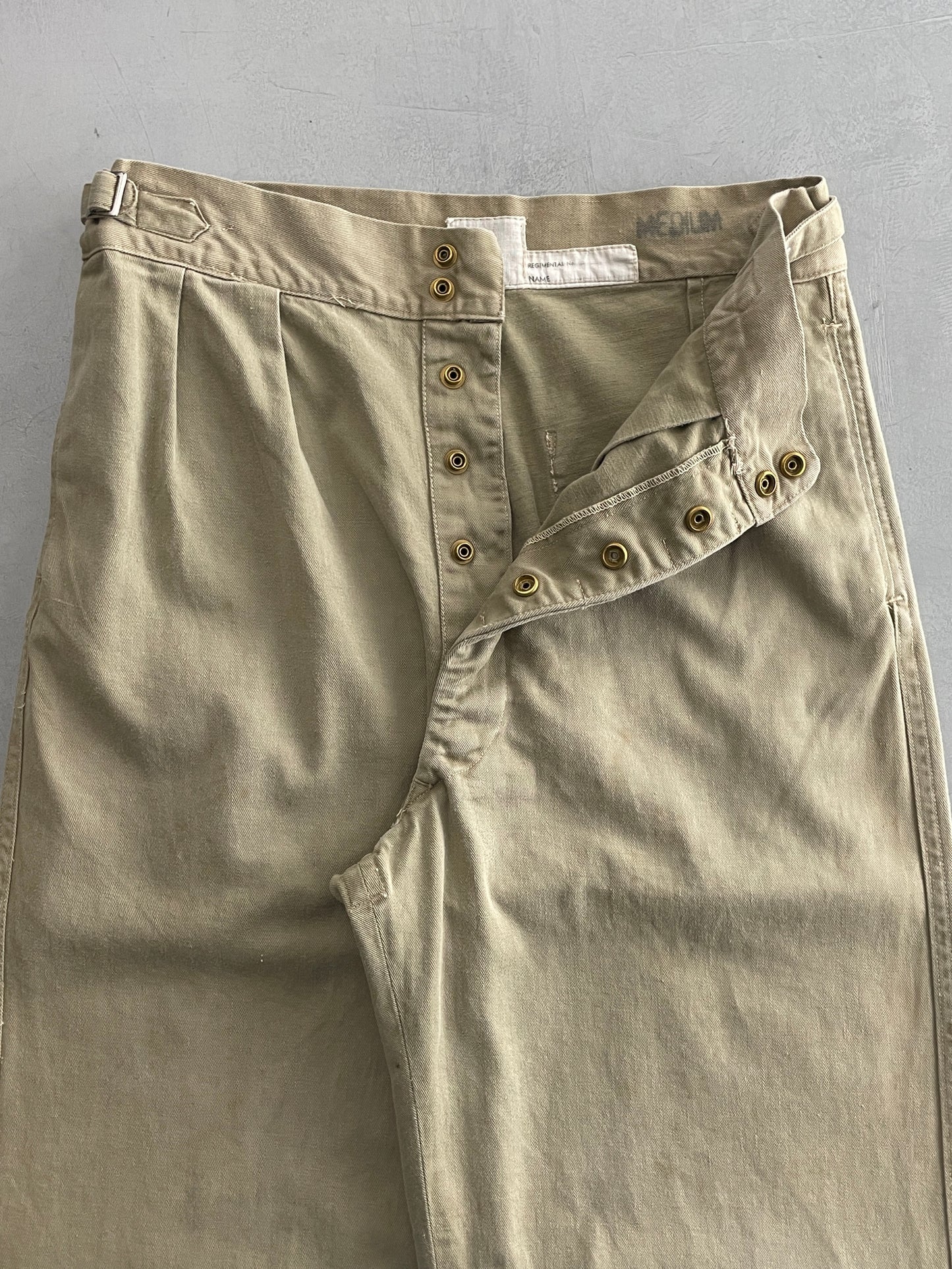 50's Aus Military Press Stud Pants [32"]