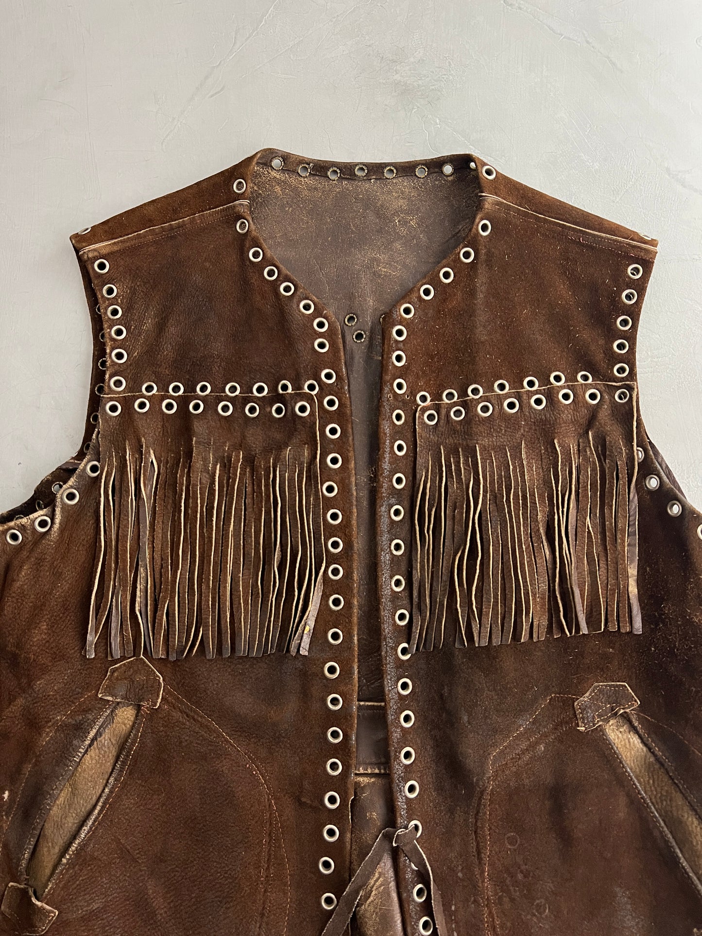 Suede Tassel Vest [XL]