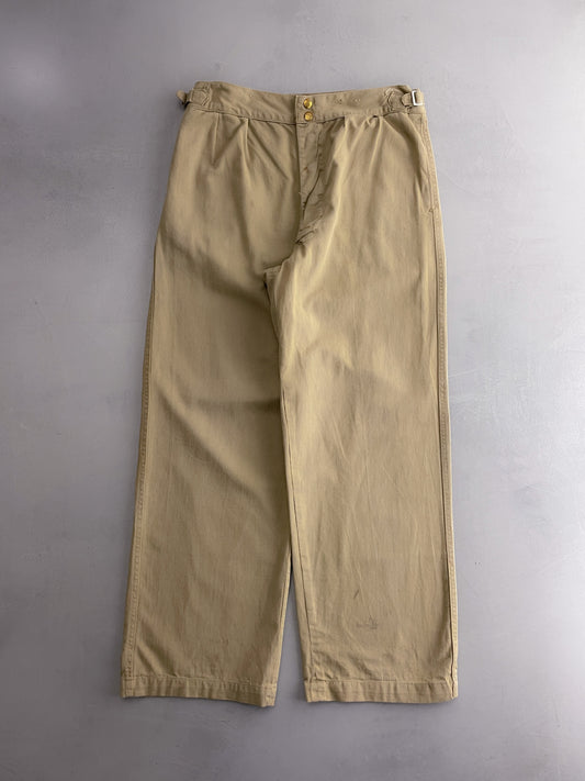 50's Aus Military Press Stud Pants [36"]