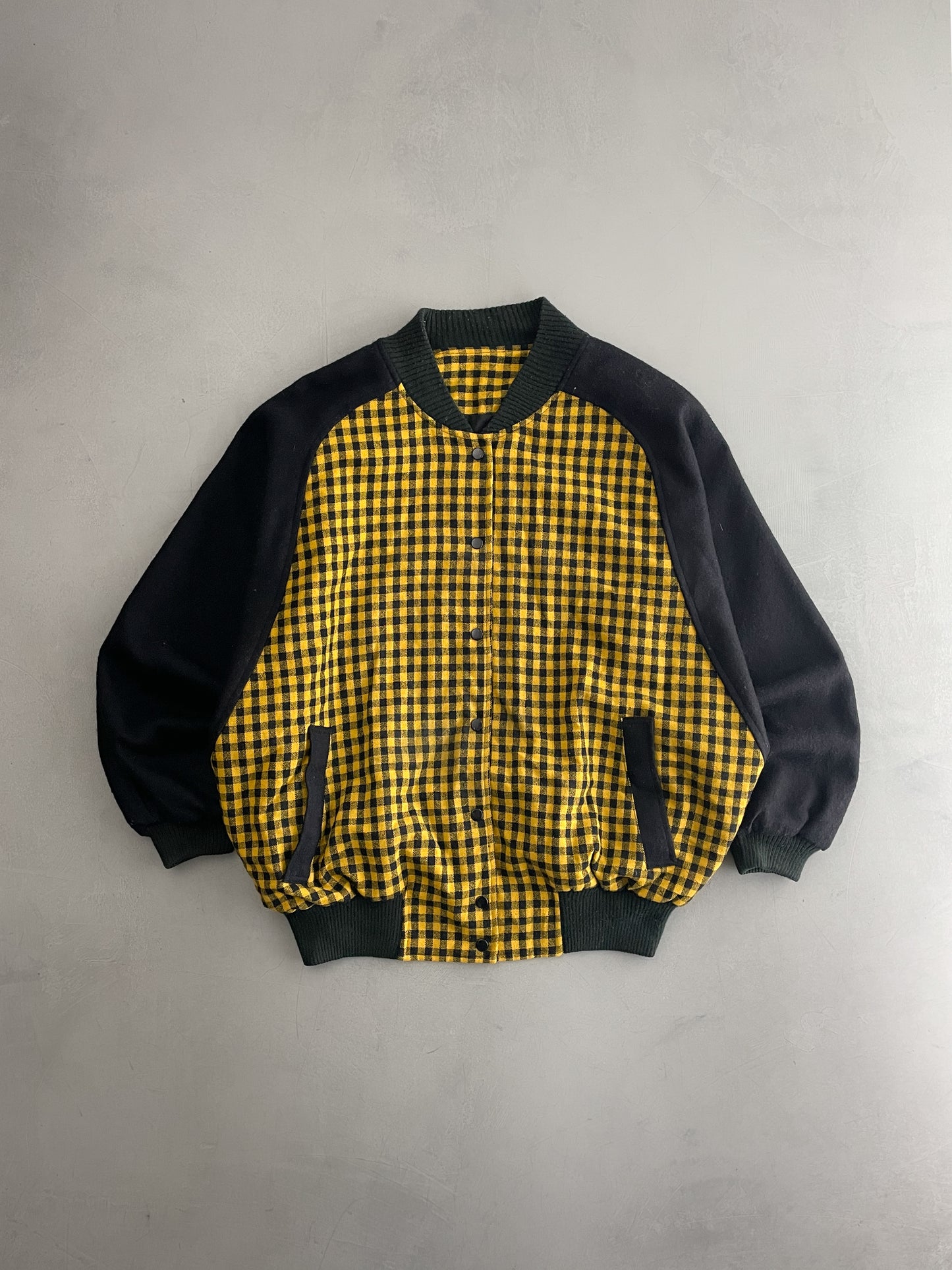 Gingham Wool Bomber [S]