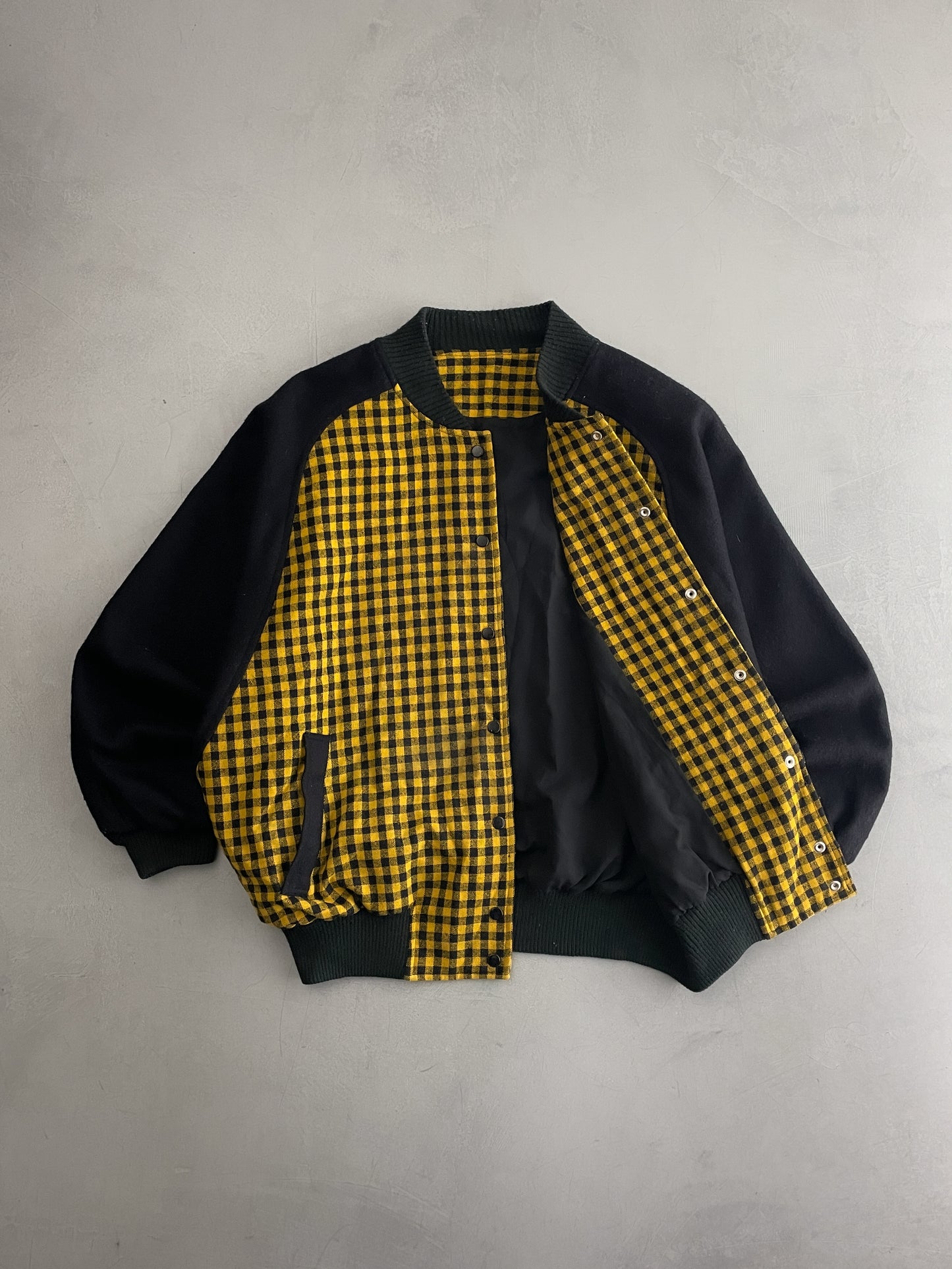 Gingham Wool Bomber [S]