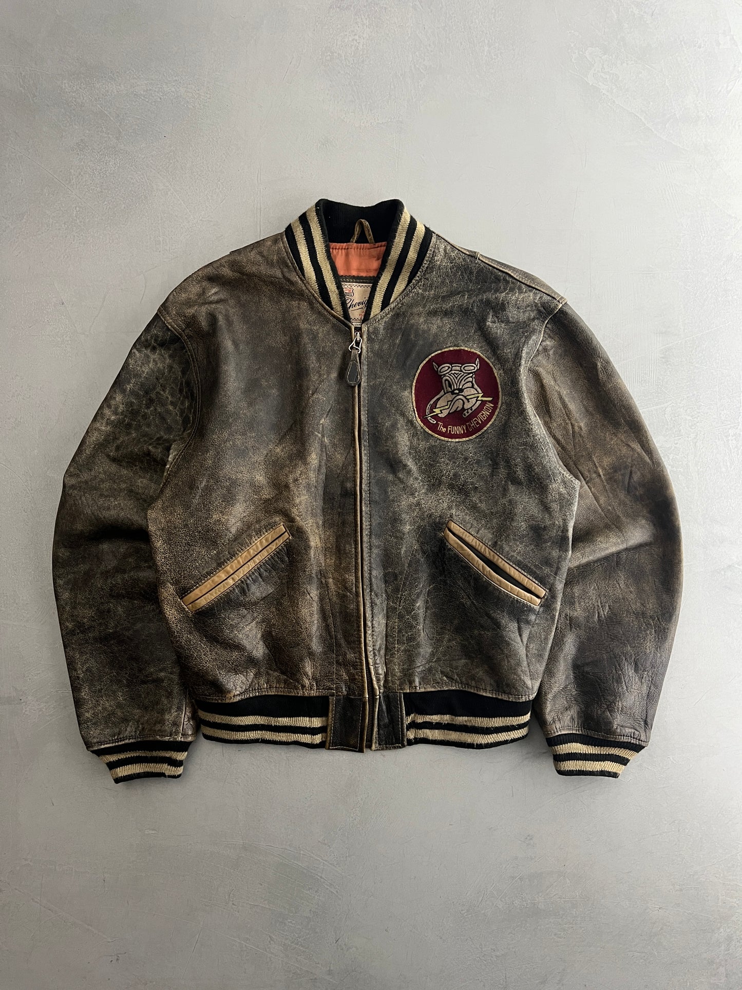 90's Chevignon Leather Bomber [L/XL]