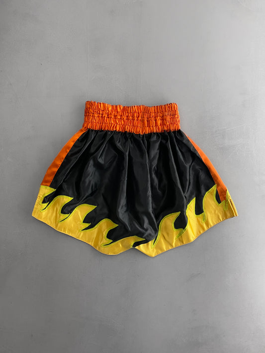 Thai Boxing Flame Shorts [ELASTIC]