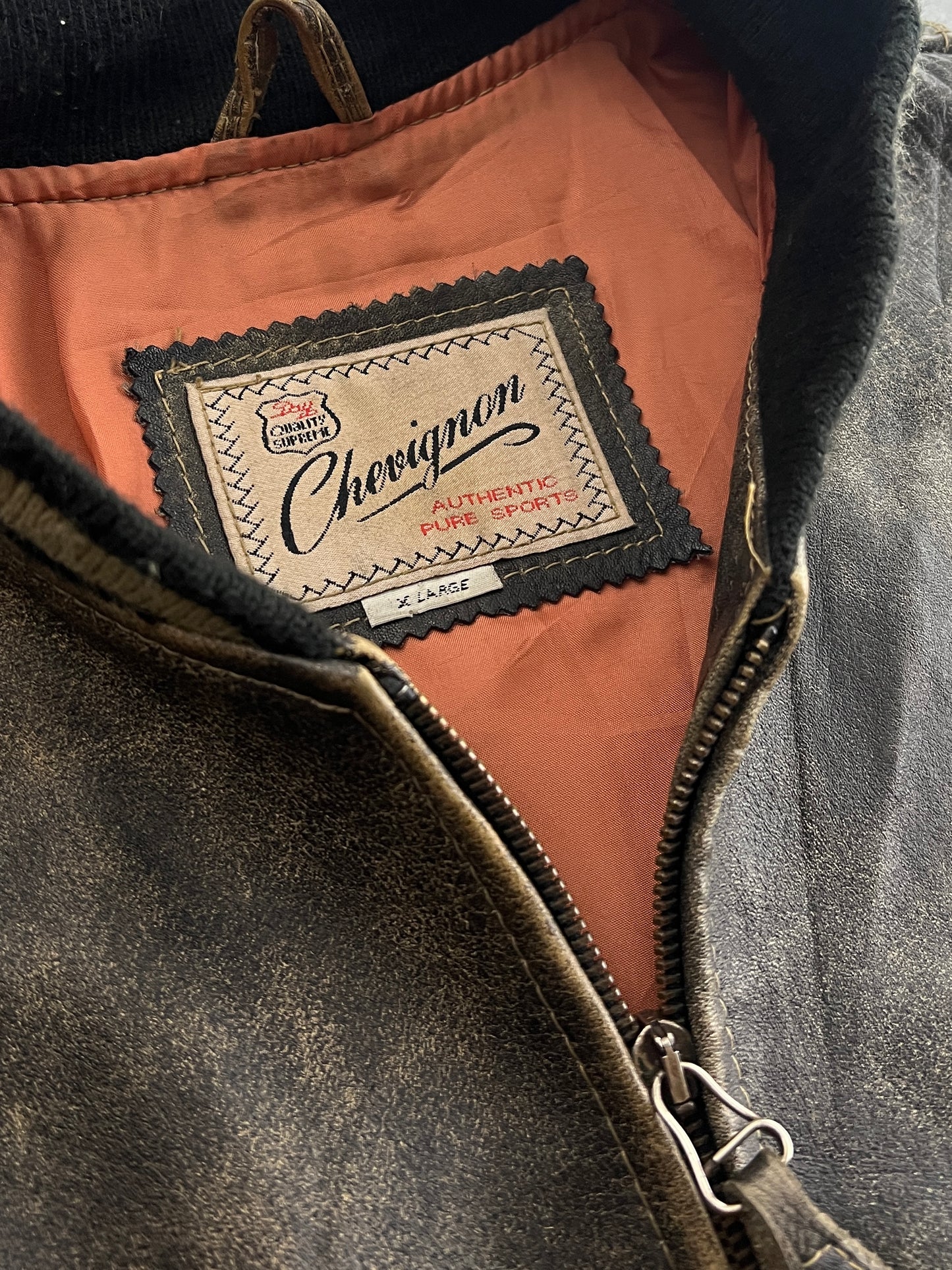 90's Chevignon Leather Bomber [L/XL]