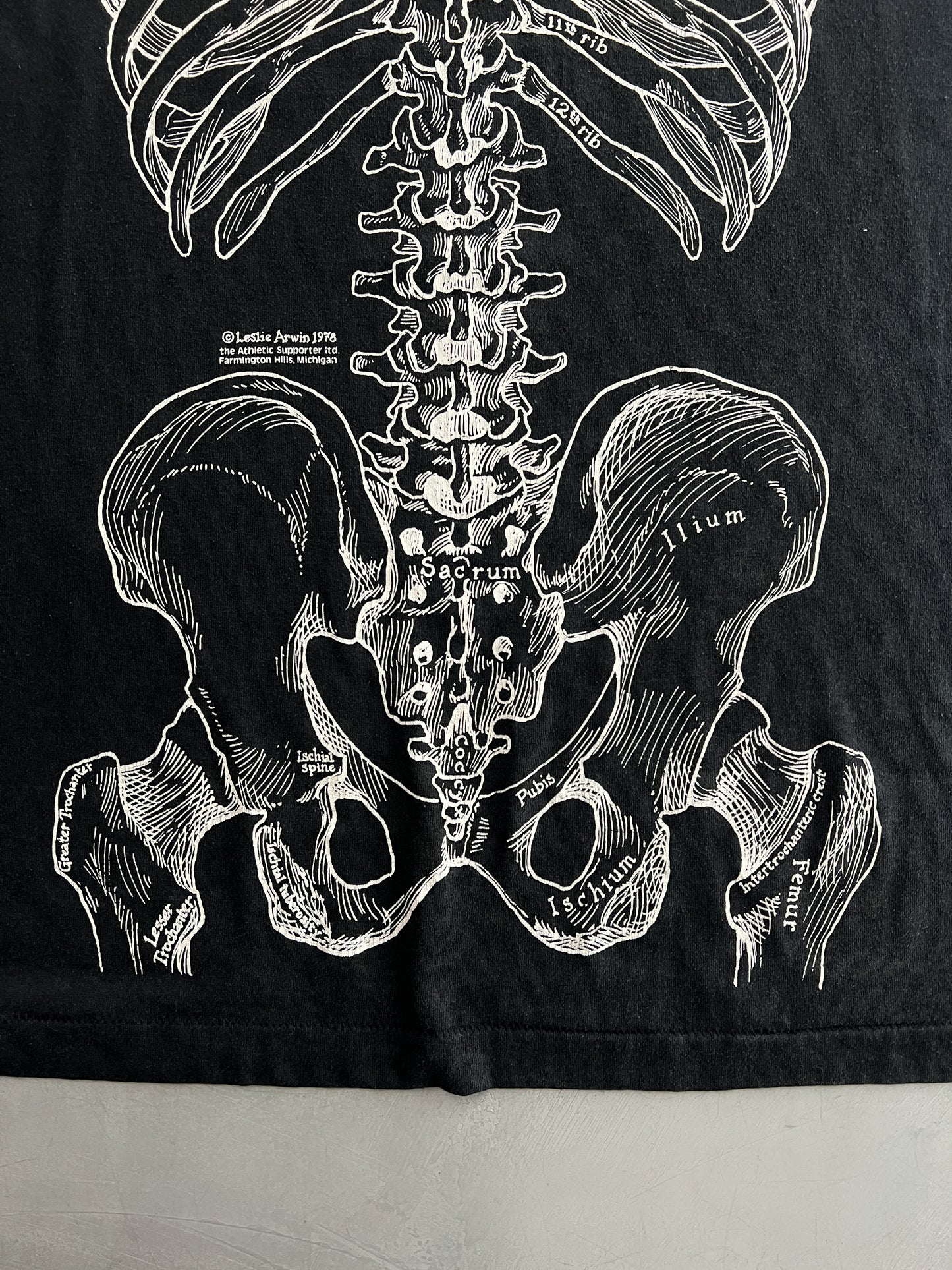 80's Leslie Arwin "Skeletal" Tee [XL]