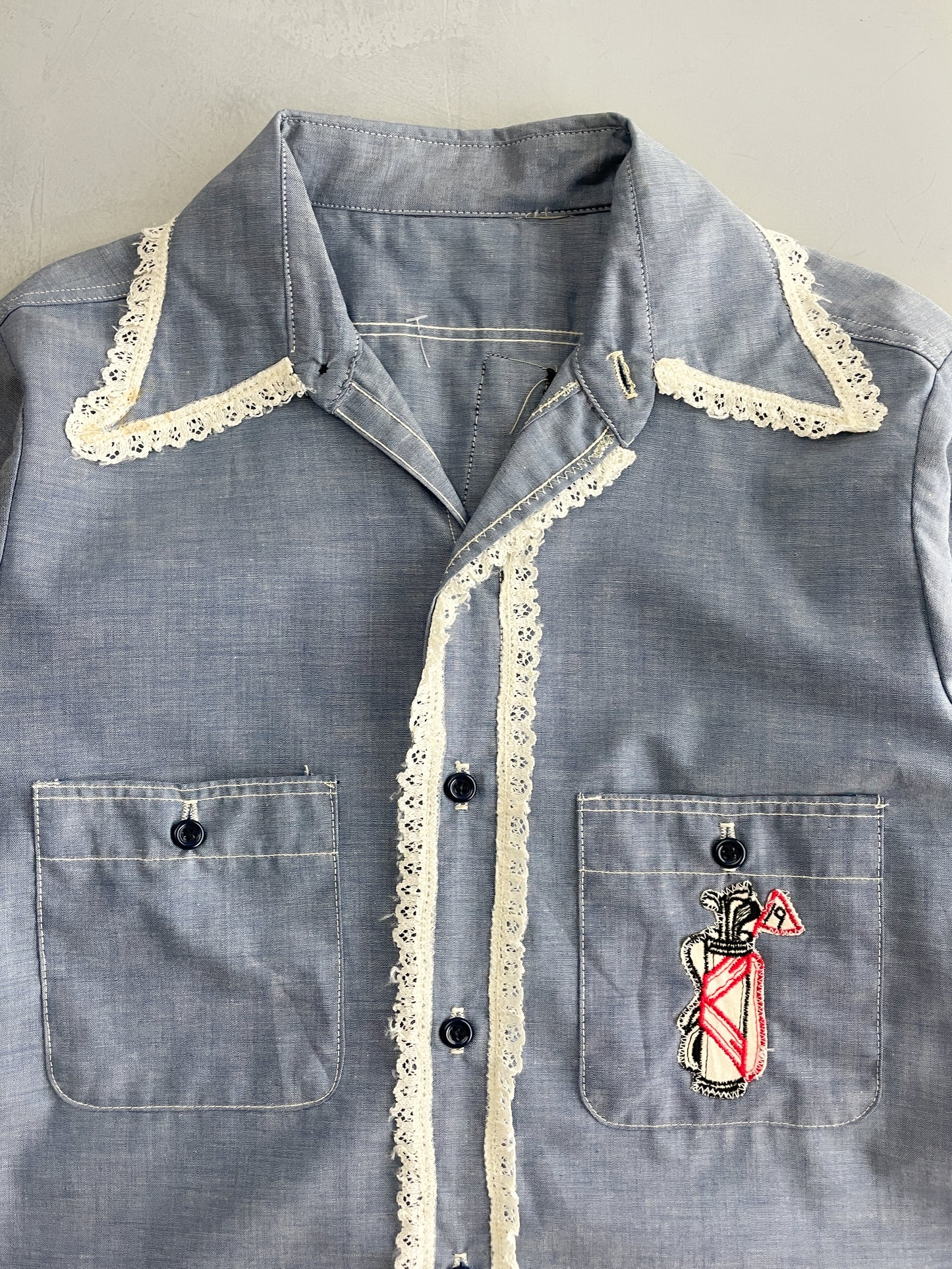 Hand Embroidered Chambre Shirt [M]