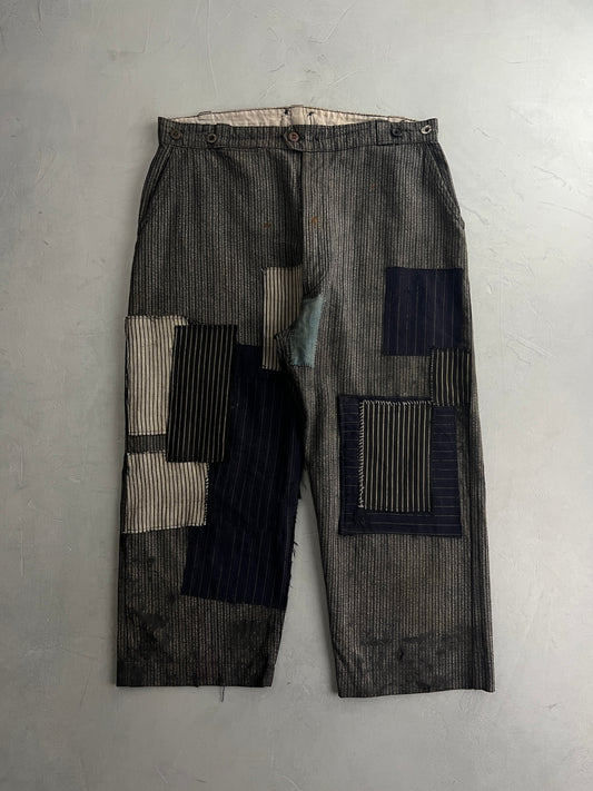 40's French Patched Work Pants [37"]
