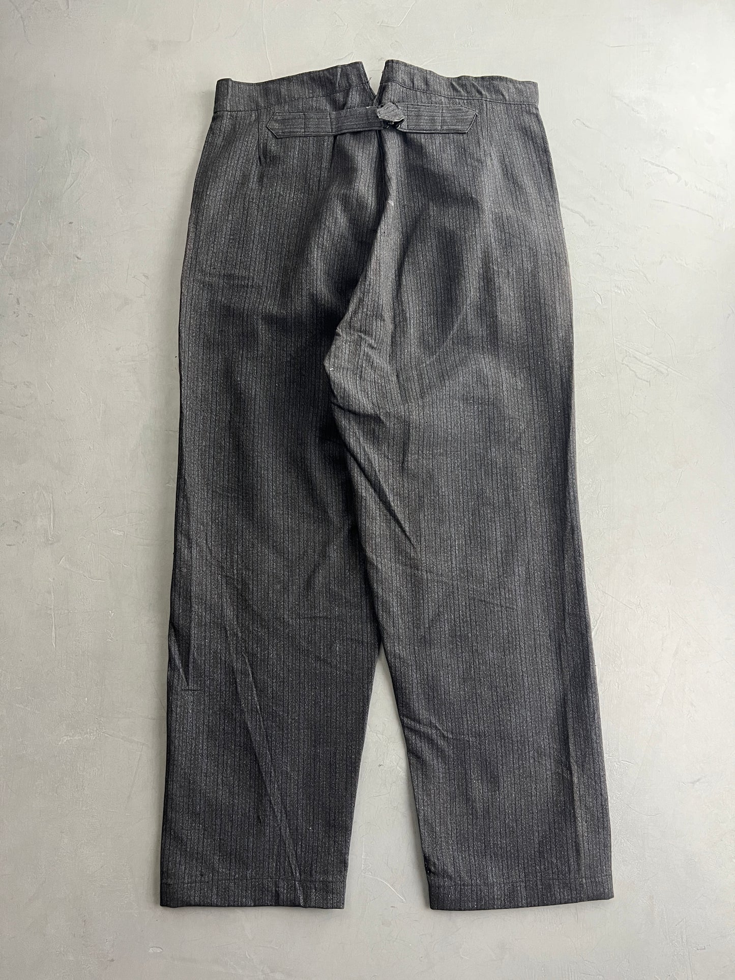 Deadstock French Buckle Back Work Pants [35"]