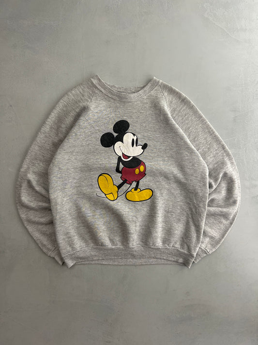 80's Made In USA Mickey Mouse Sweatshirt [M]