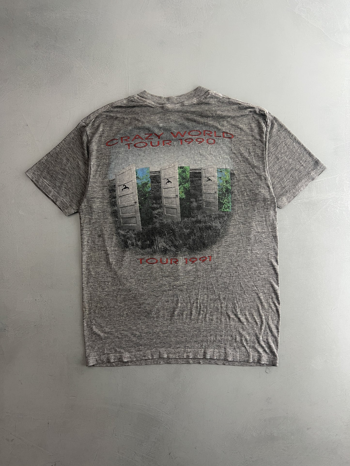 90's Paper Thin Scorpions Crazy World Tour Tee [L]