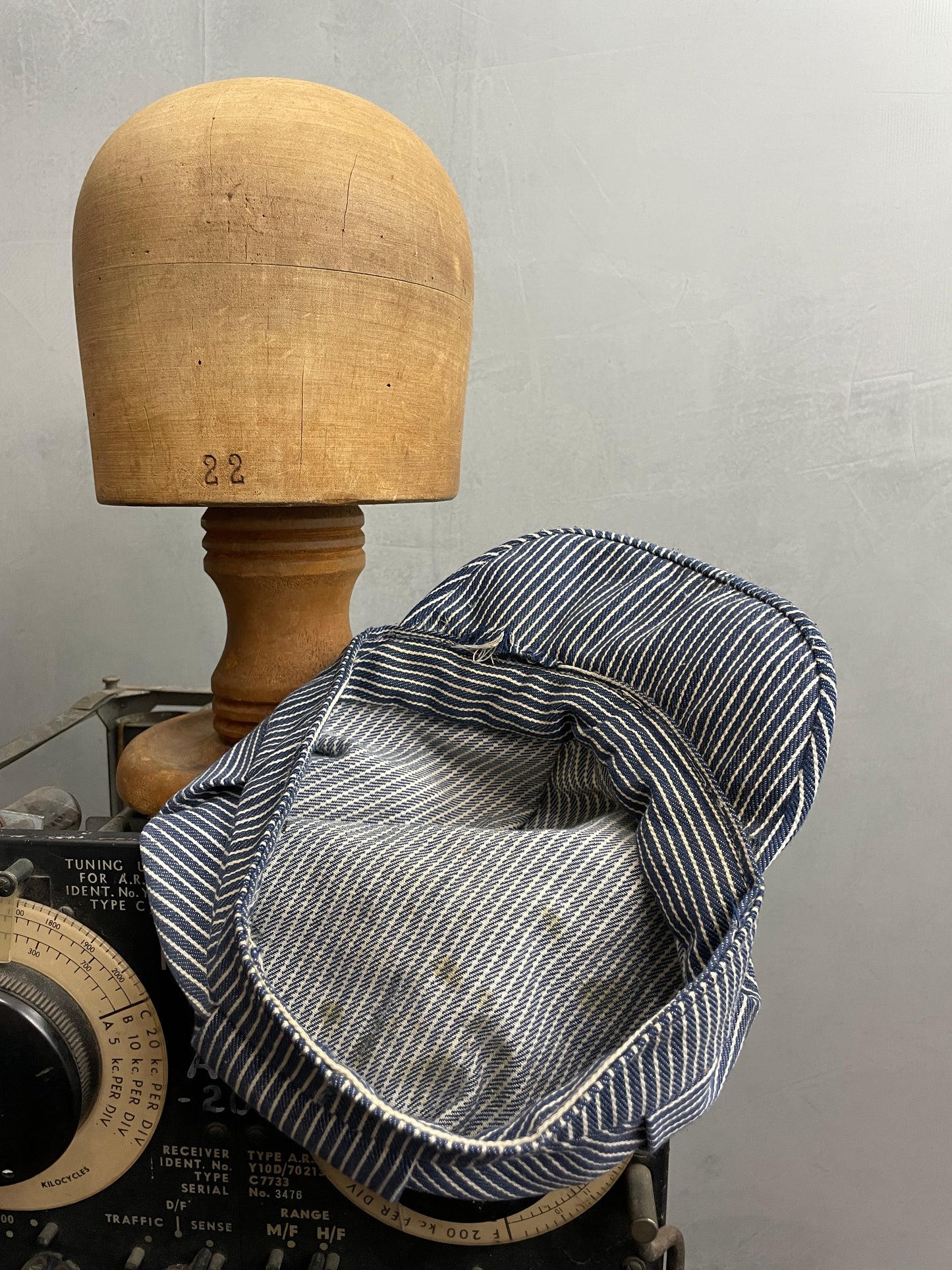 Hickory Striped Railroad Cap