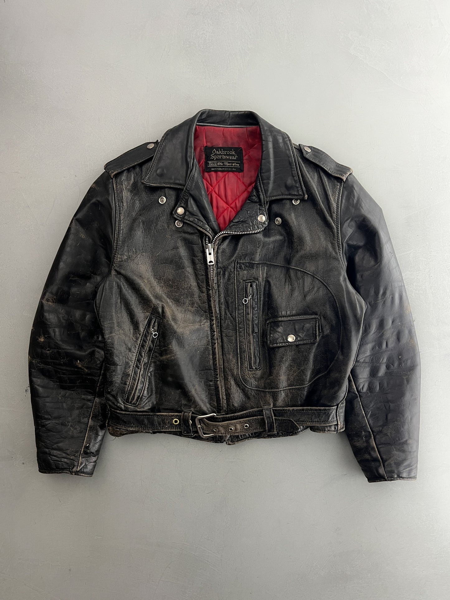 1960's Sears D-Pocket Leather Jacket [L]