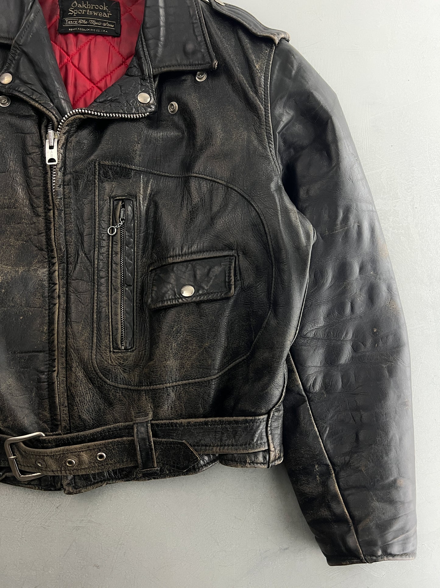 1960's Sears D-Pocket Leather Jacket [L]