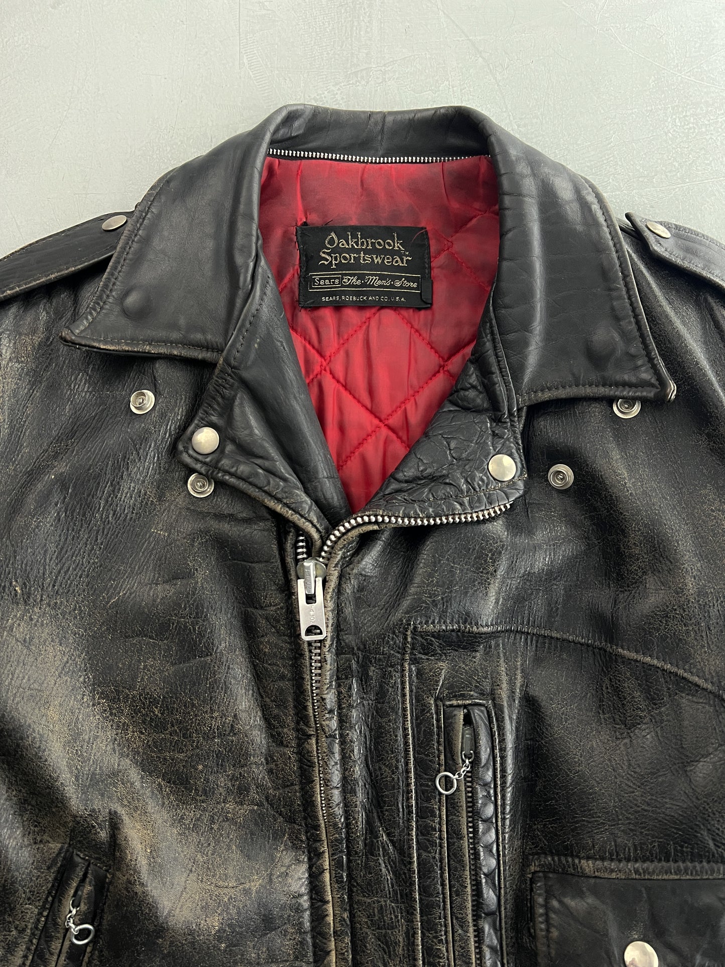 1960's Sears D-Pocket Leather Jacket [L]