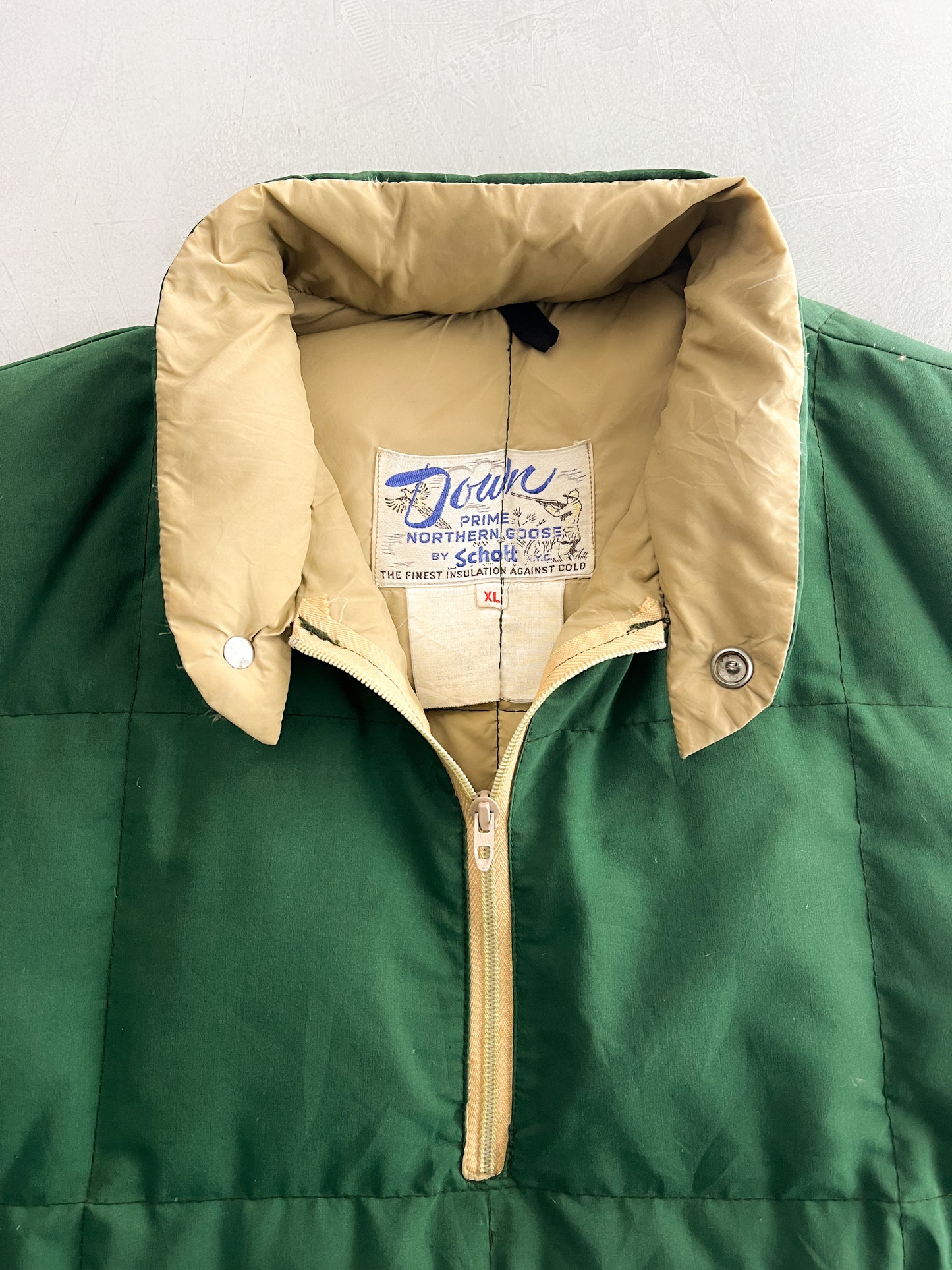Schott Quarter Zip Down Vest [XL]