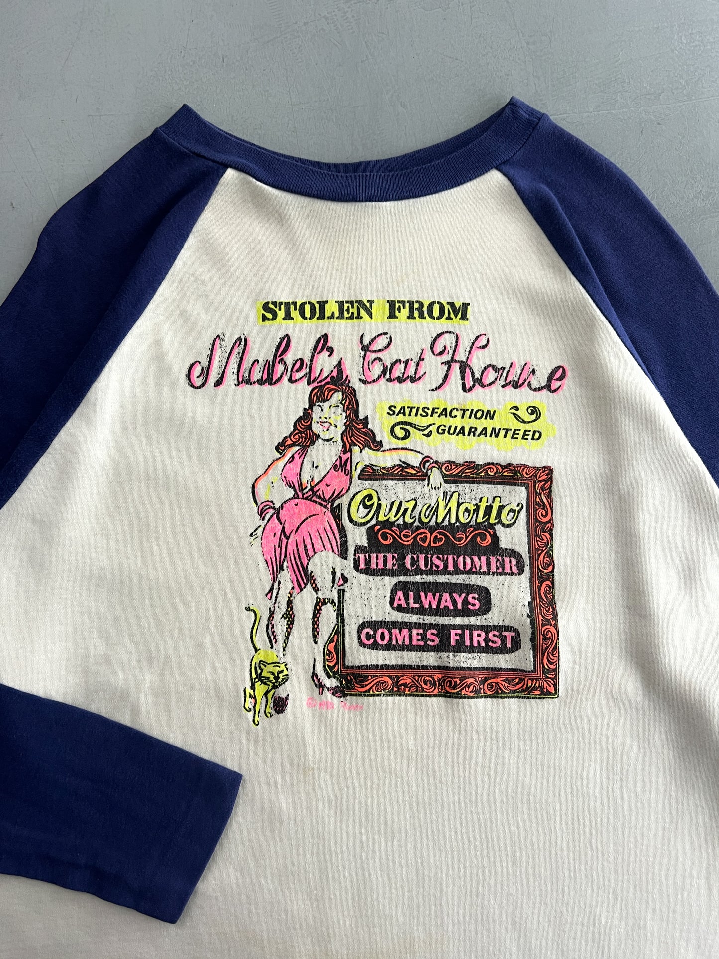1980's 'Mabels Cat House' Raglan [M/L]
