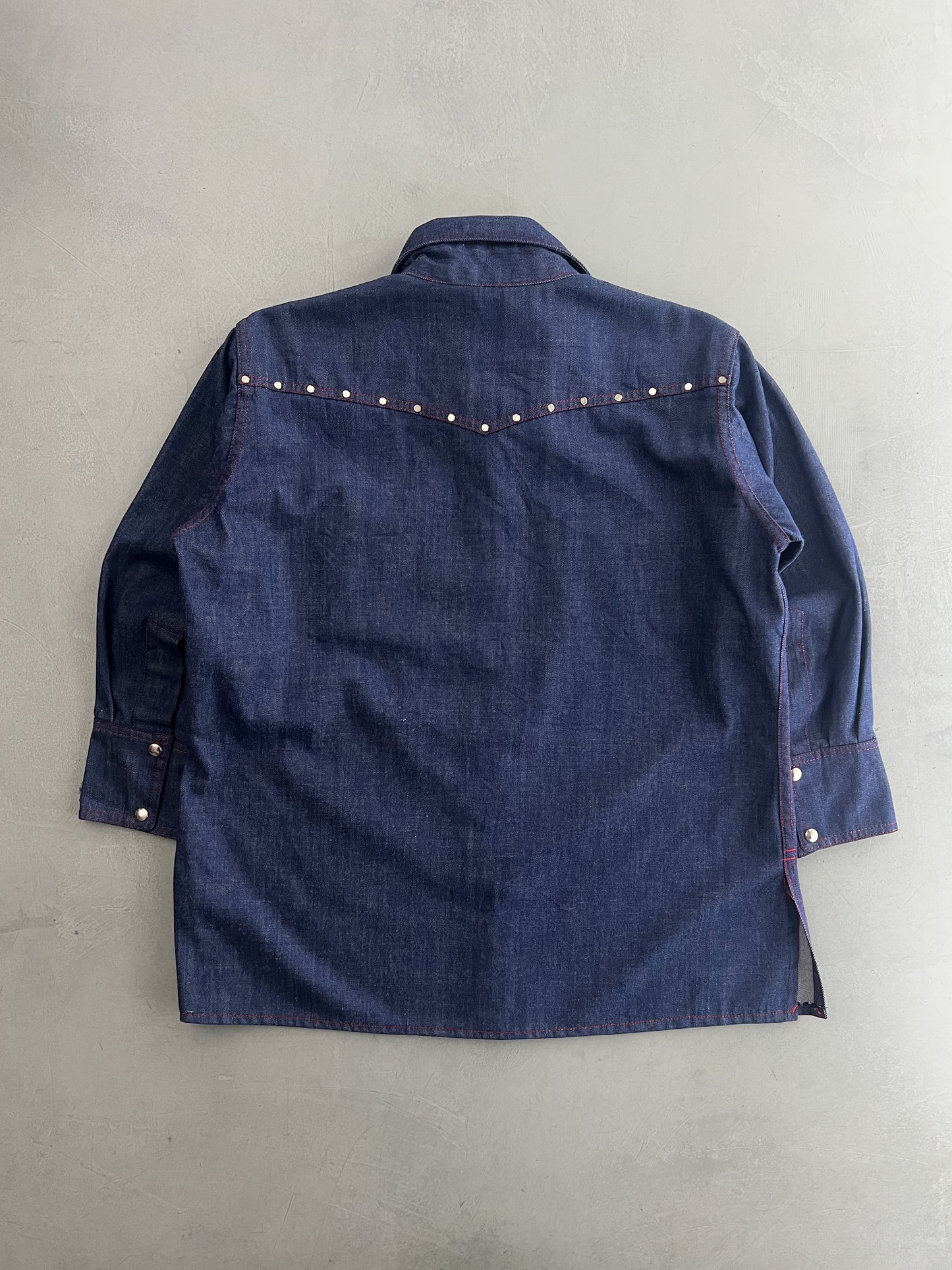 1970's Studded Denim Shirt [M]