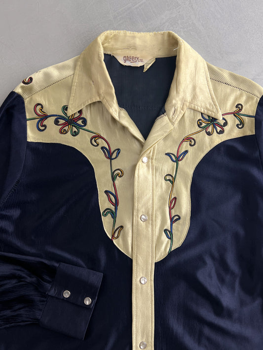 1970's Embroidered Western Shirt [M]