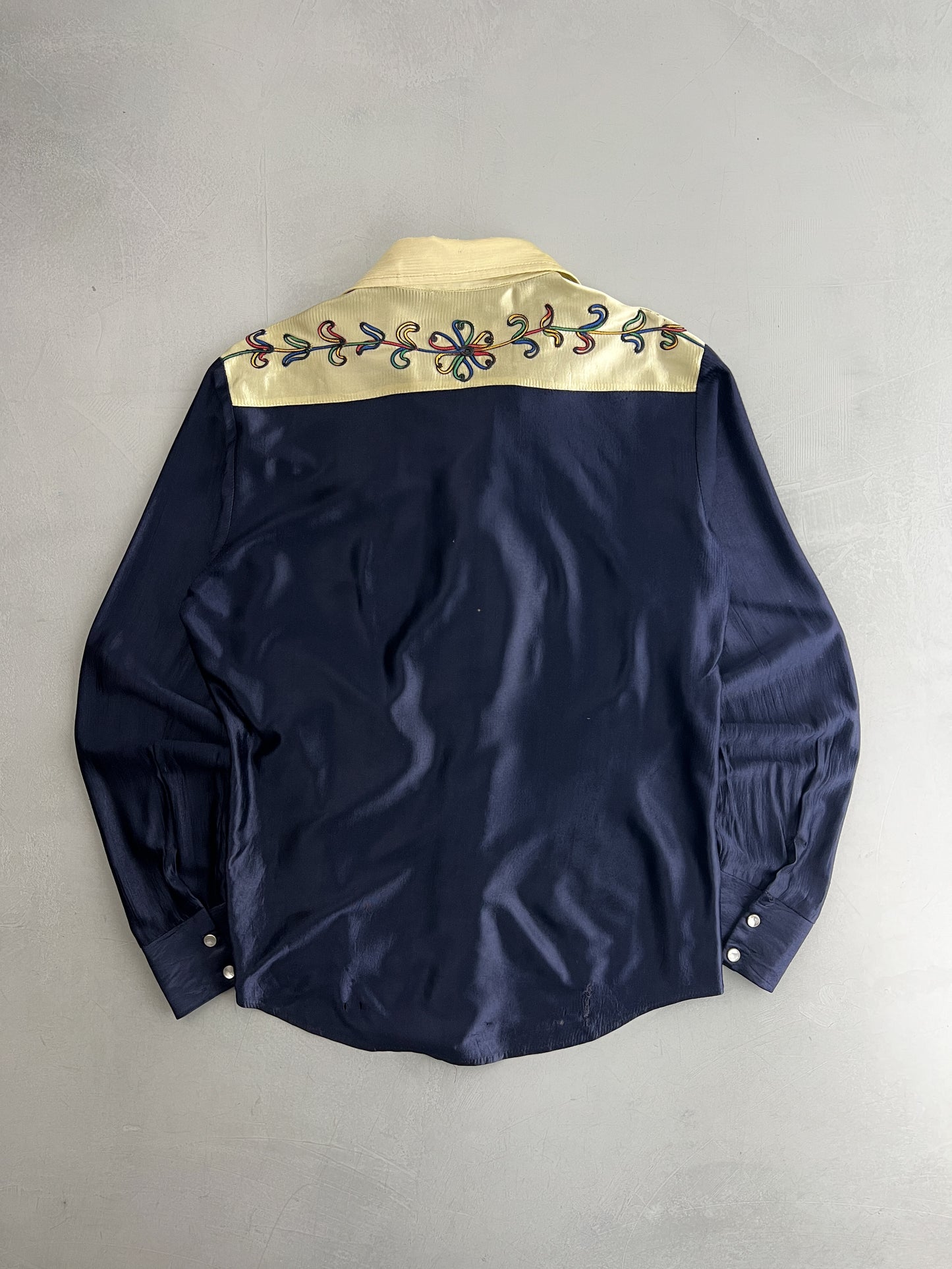 1970's Embroidered Western Shirt [M]