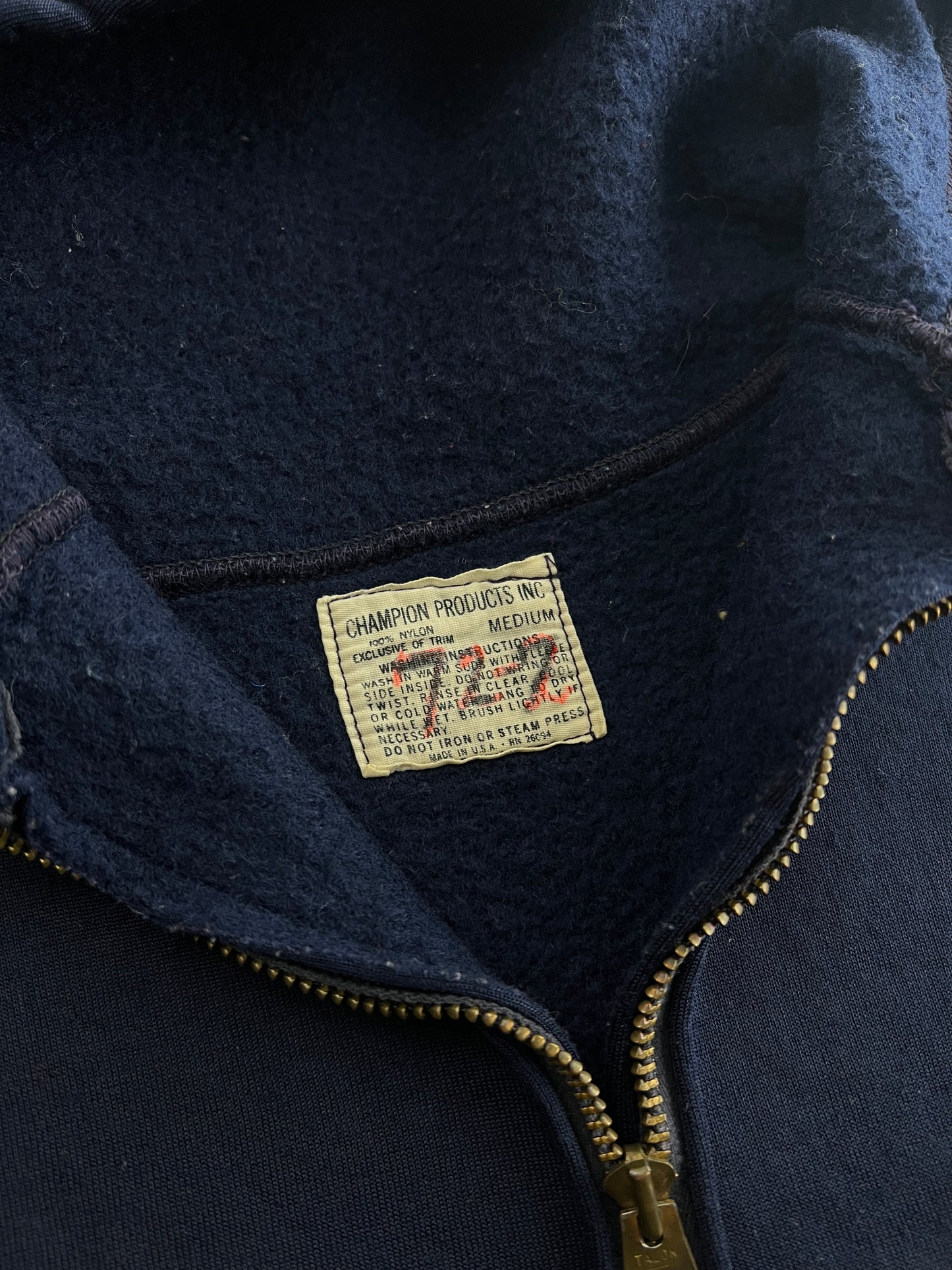 60's Champion Quarter Zip 'North' Hoodie [M]