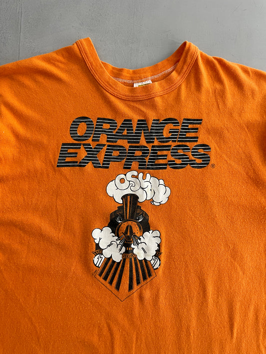 80's Russel Athletic Orange Express Tee [M/L]