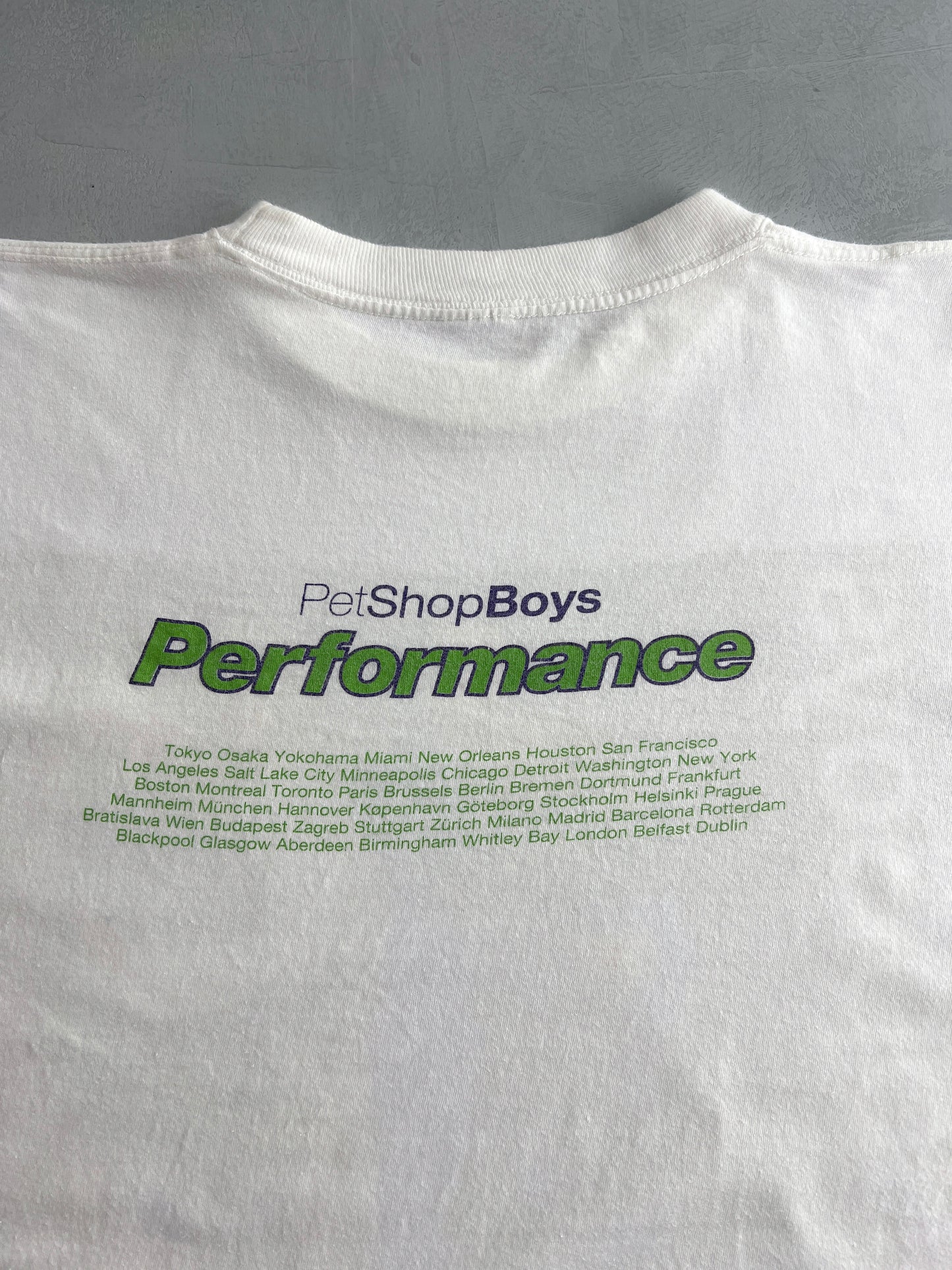 '91 Pet Shop Boys 'Performance' Tour Tee [L]