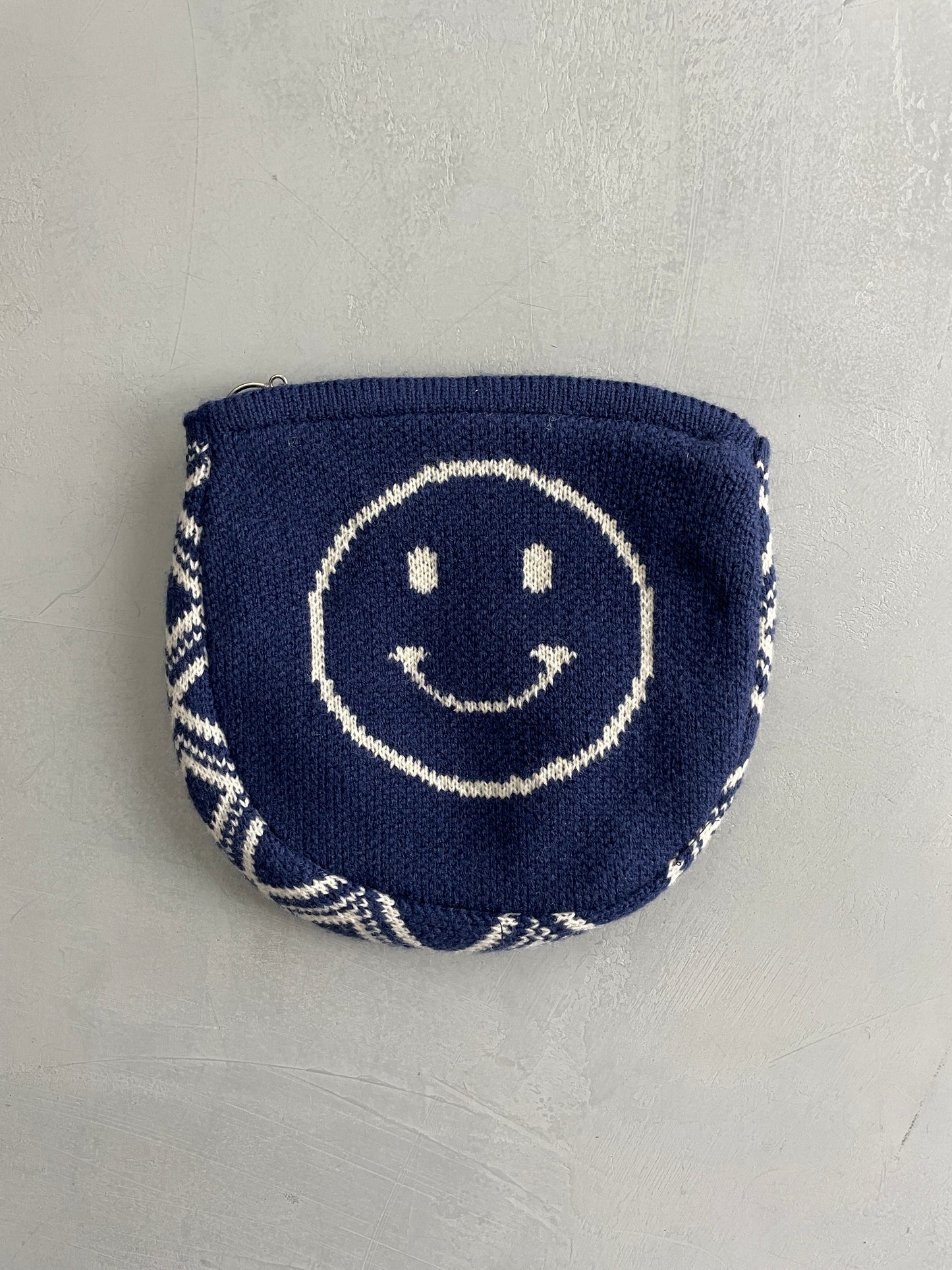 Woven Smily Pouch [Navy]