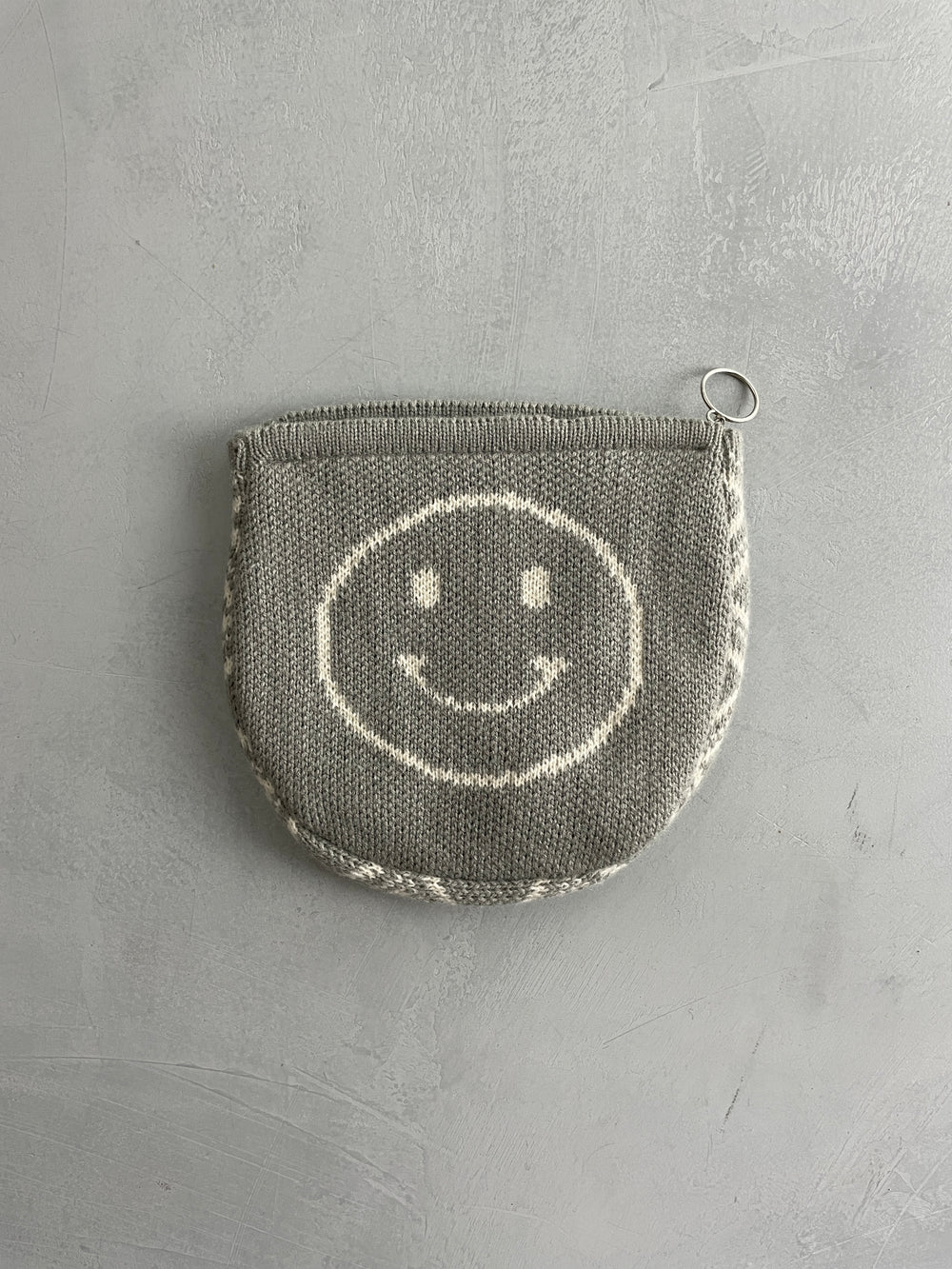 Woven Smily Pouch [Grey]