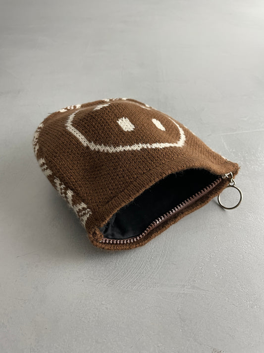 Woven Smily Pouch [Brown]