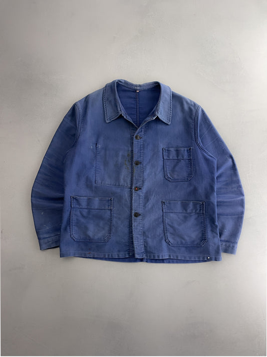 60's Adolph Lafont Moleskin Chore Jacket [XL]