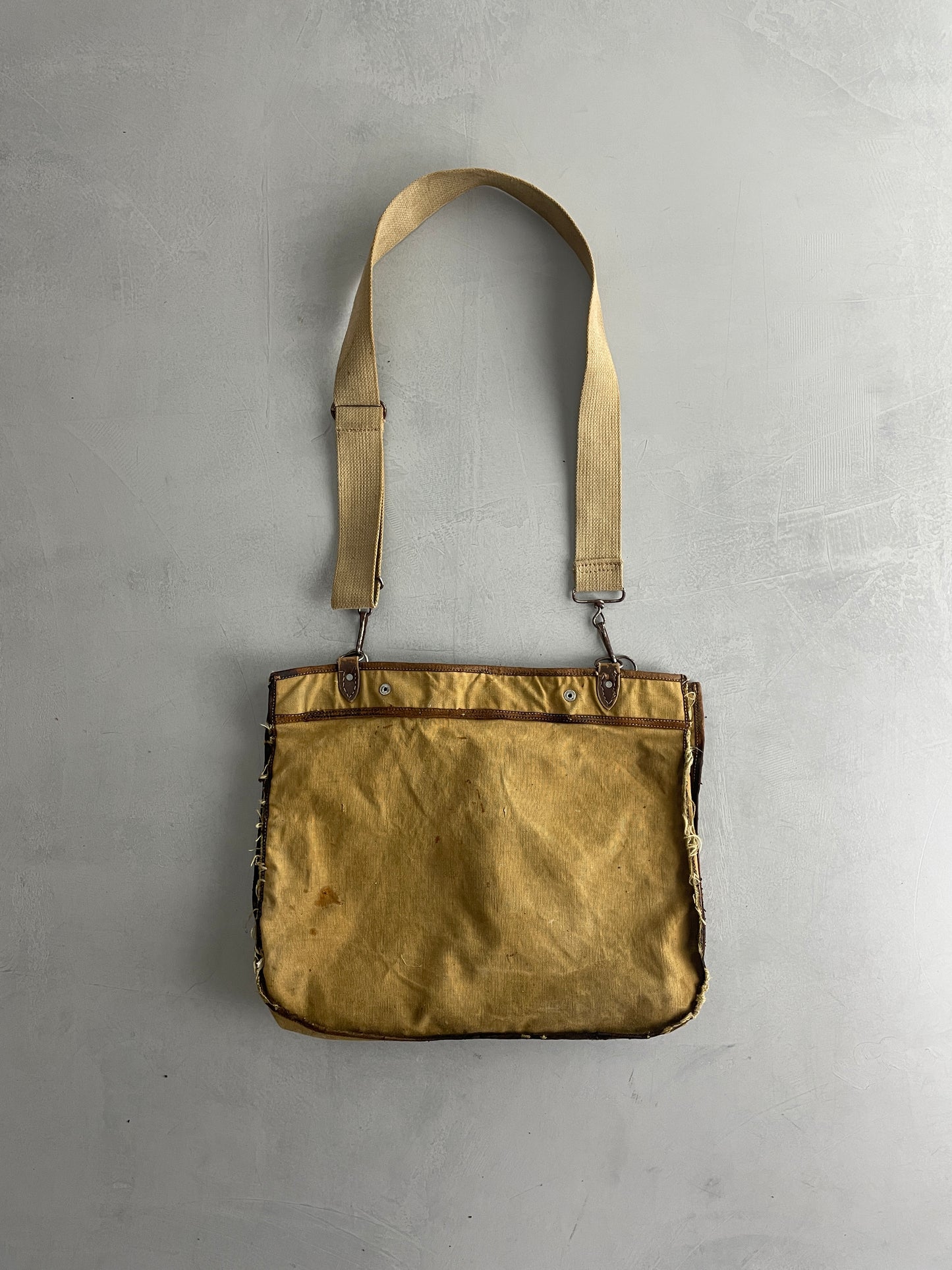 40’s French Canvas Satchel