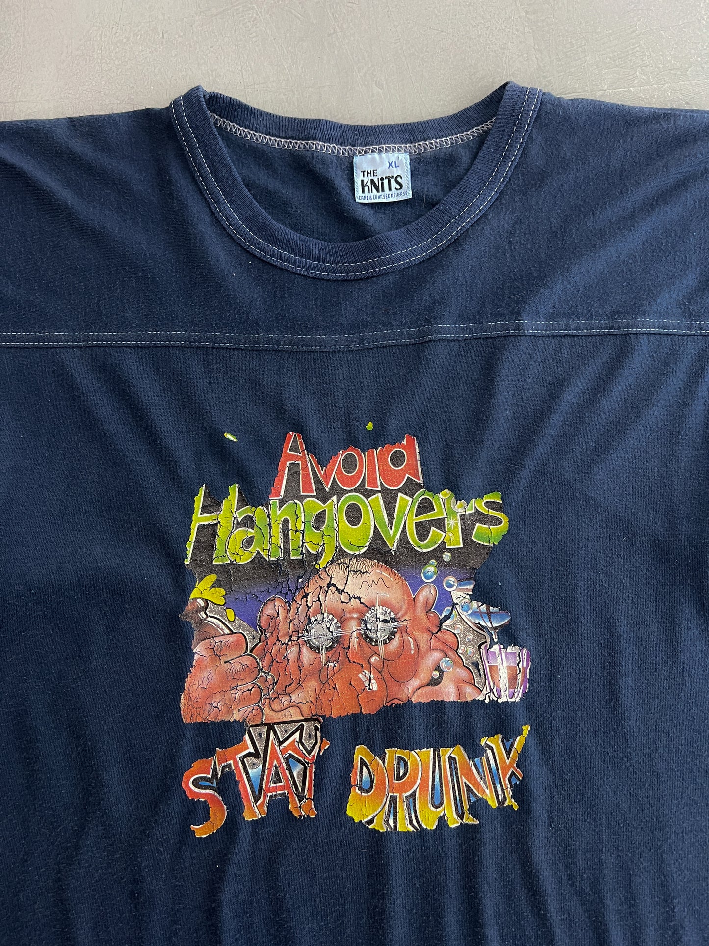1970's "Avoid Hangovers" Jersey Tee [L]