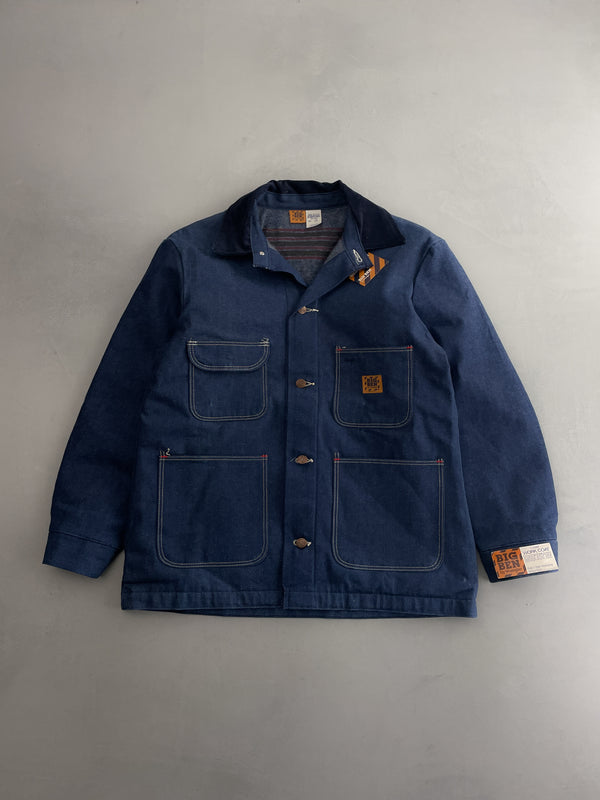 Deadstock Big Ben Blanket Lined Denim Chore Jacket [S/M]