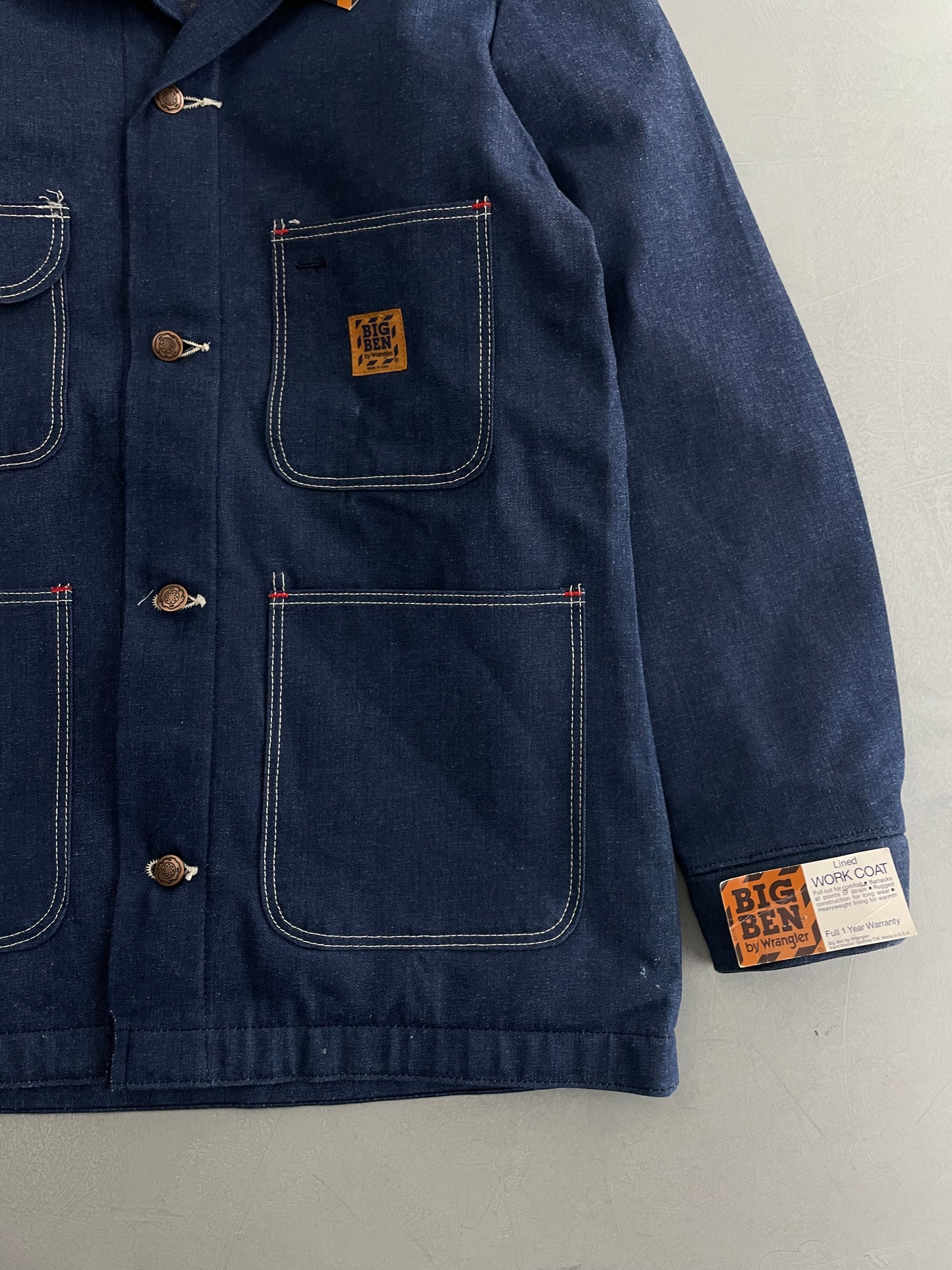 Deadstock Big Ben Blanket Lined Denim Chore Jacket [S/M]