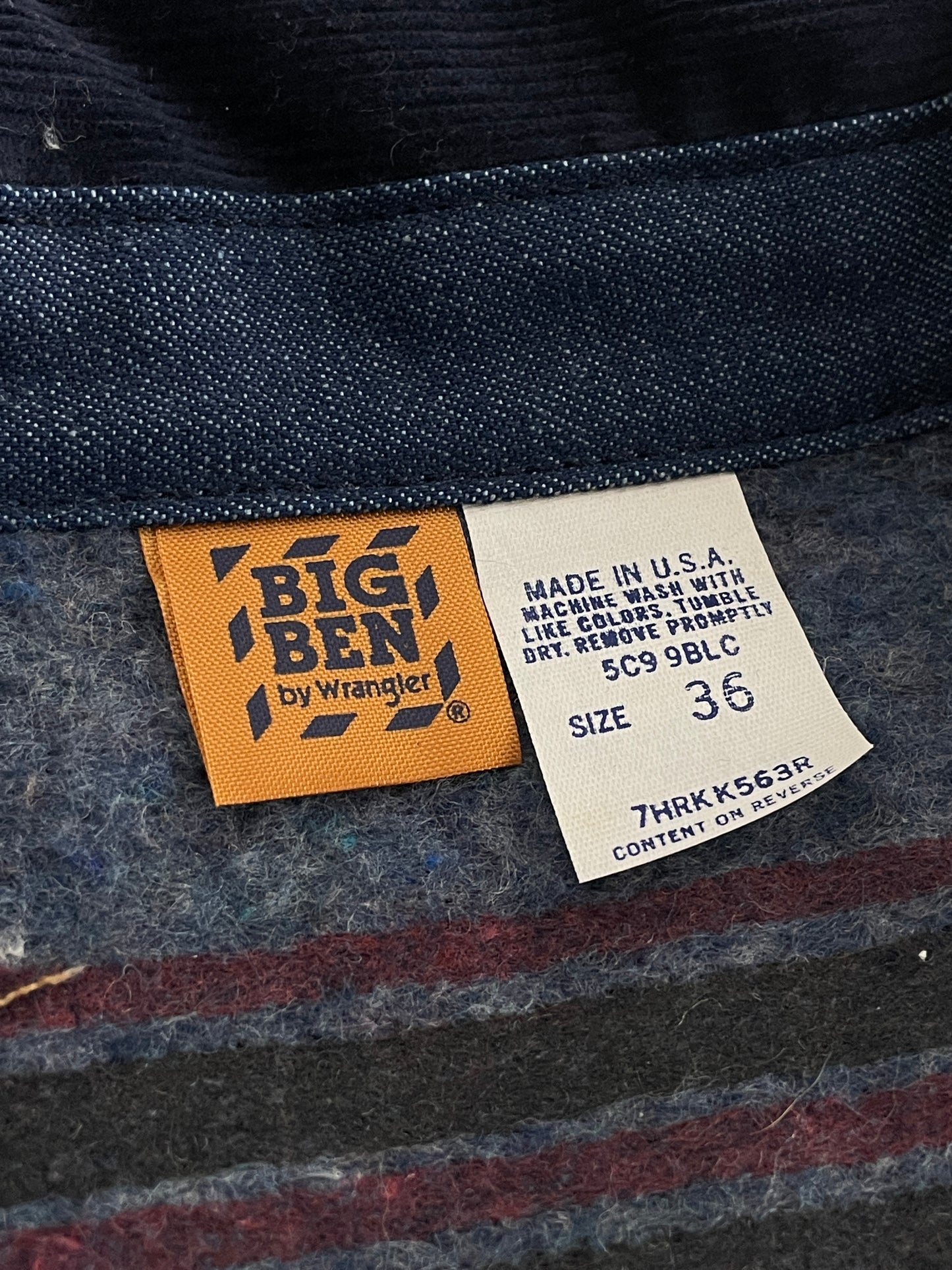 Deadstock Big Ben Blanket Lined Denim Chore Jacket [S/M]