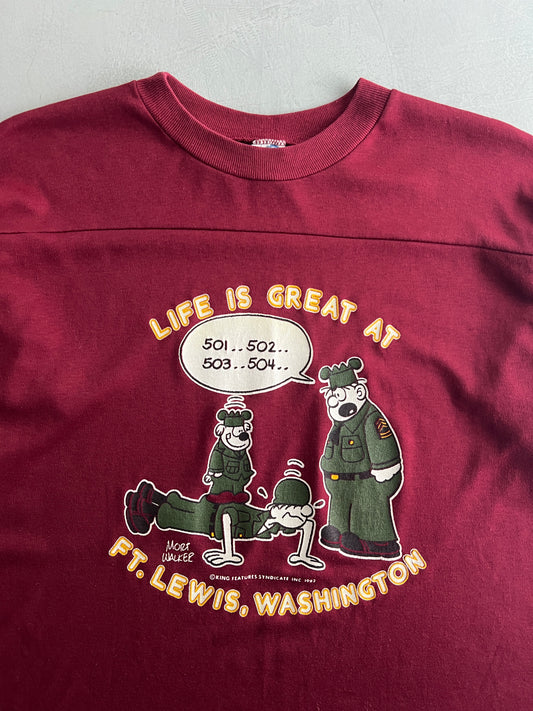 82 Life Is Great At FT. Lewis Washington Jersey Tee [L]