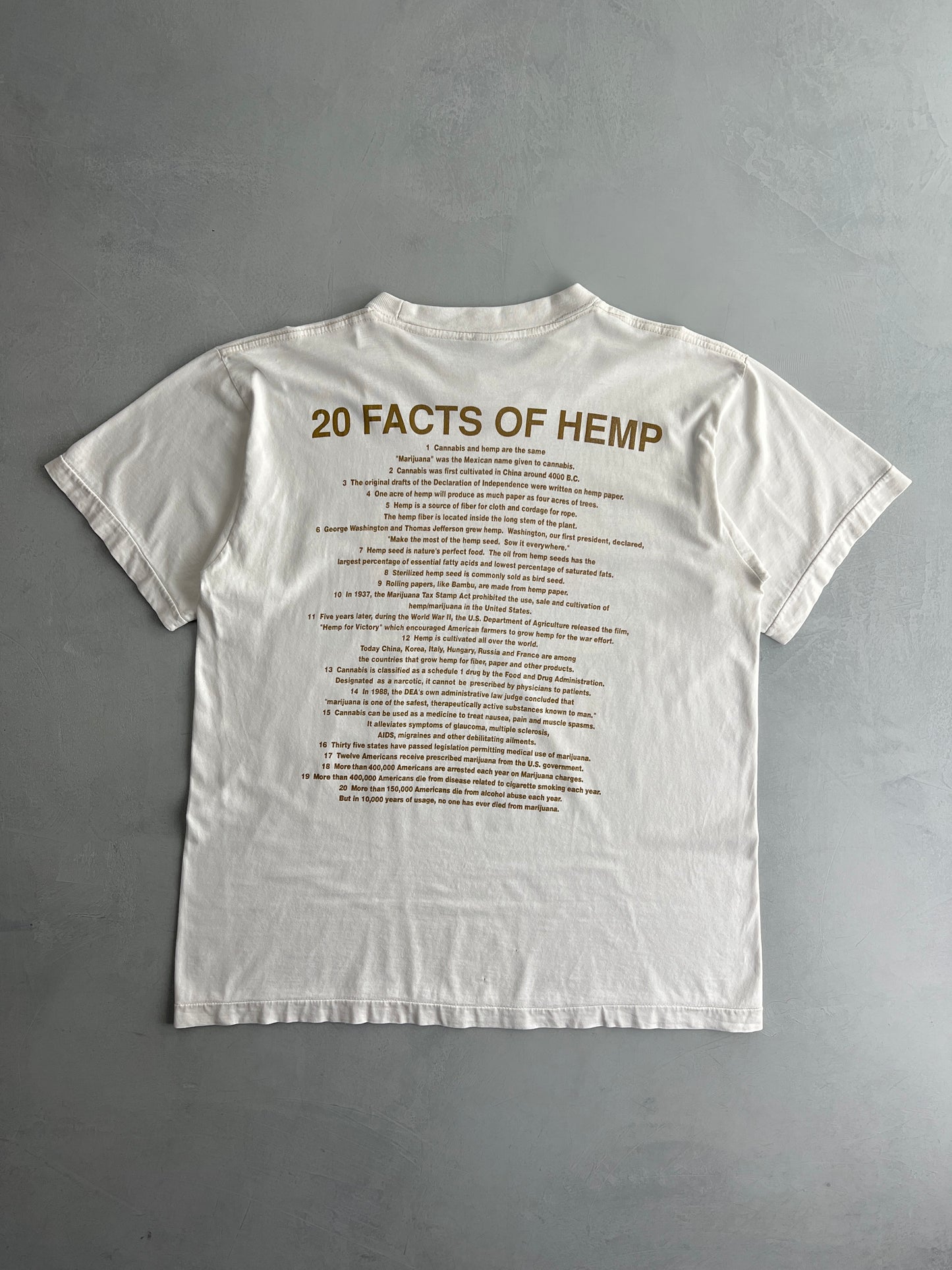 90's Cypress Hill '20 Facts Of Hemp' Tee [XL]