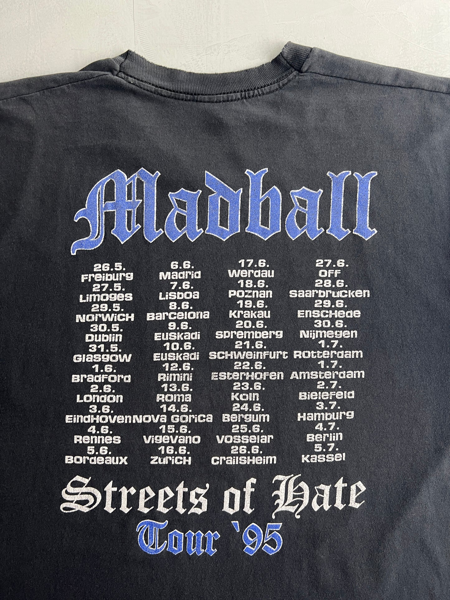 '95 Madball 'Streets of Hate' Tour Tee [XL]