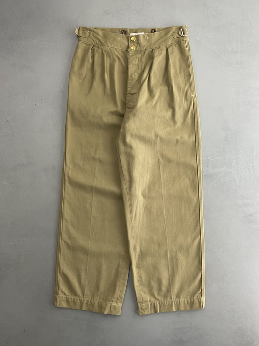 50's Aus Military Press Stud Pants [30"]