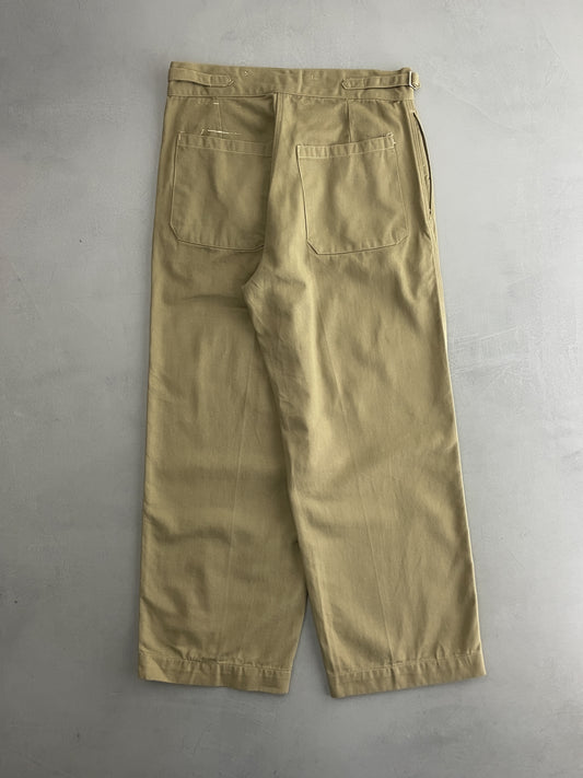 50's Aus Military Press Stud Pants [30"]