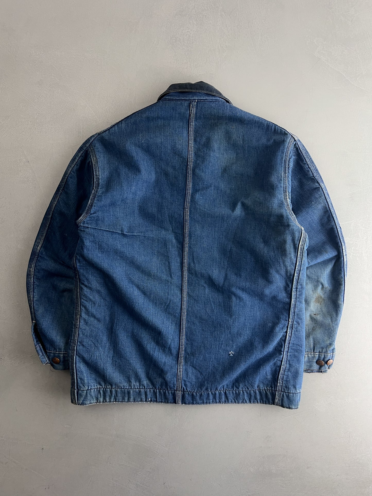 60's Blanket Lined Montgomery Ward Denim Chore Jacket [L/XL]