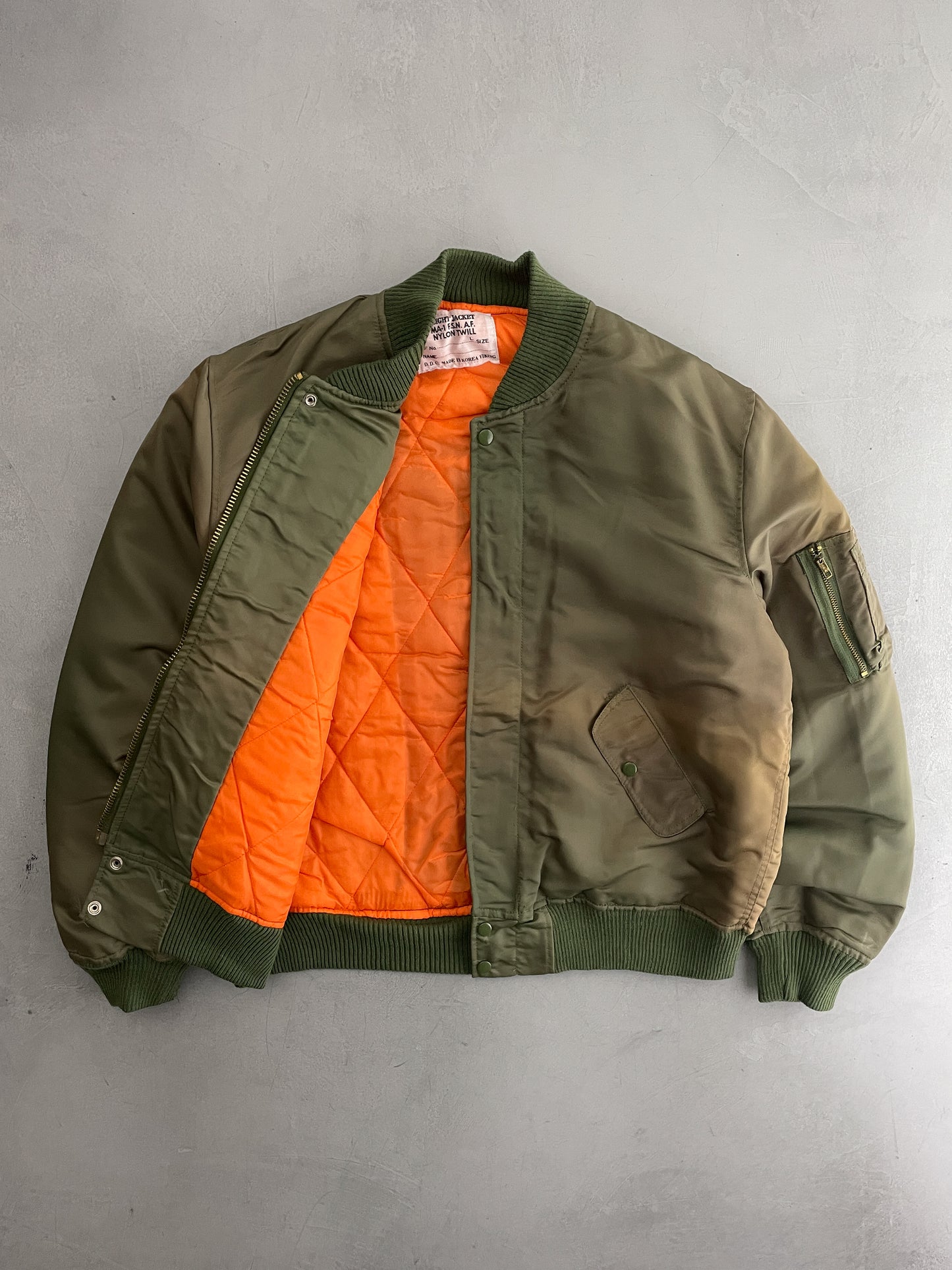 Sun-Faded MA-1 Flight Jacket [L]