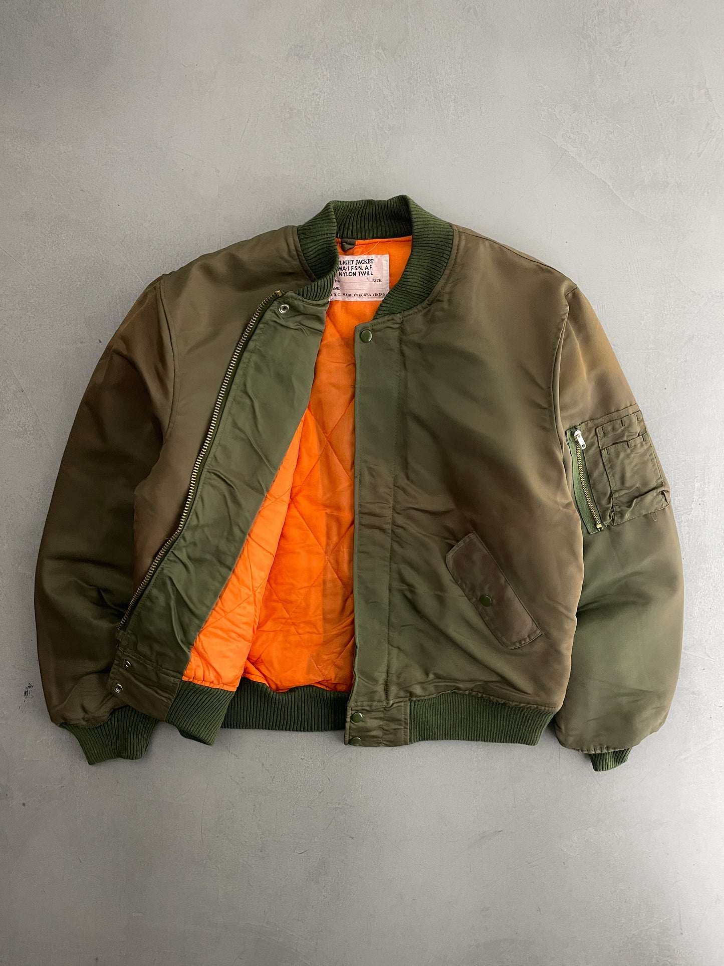 Sun-Faded MA-1 Flight Jacket [L]