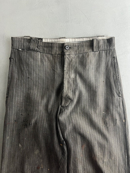 1940's French Salt n Pepper Work Pants [30"]